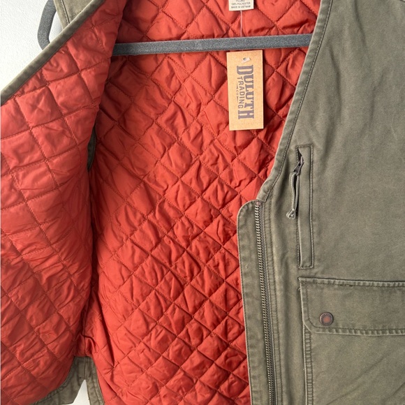 NWT women’s Duluth Trading Olive Green Utility Canvas Vest xs - Picture 9 of 10